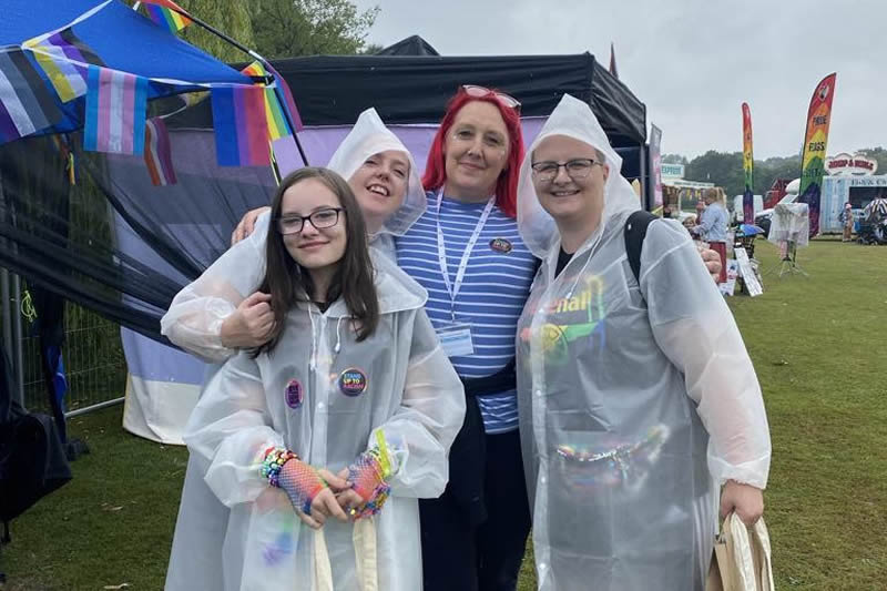 July 2025 - Sparkling Glitter In The Rain With DRCS At Chesterfield Pride