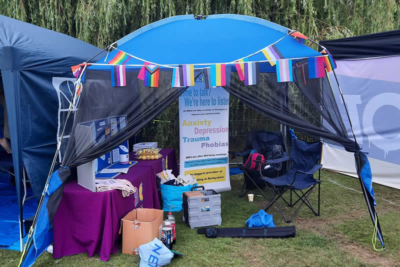 Sparkling Glitter In The Rain With DRCS At Chesterfield Pride Sparkling Glitter In The Rain With DRCS At Chesterfield Pride